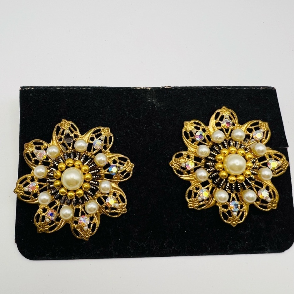 Sarah Coventry Goldenlinks 9166 Clip Earrings Vintage Jewelry